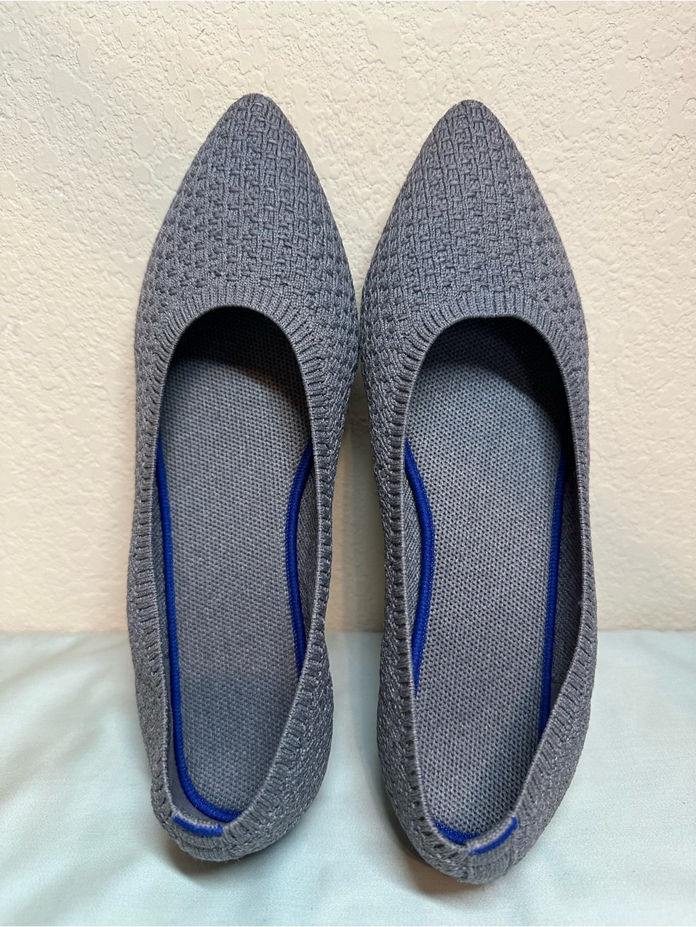 Frank Mully Womens Pointed Toe Flats Knit Dress Shoes JS 6038 Size:7.5